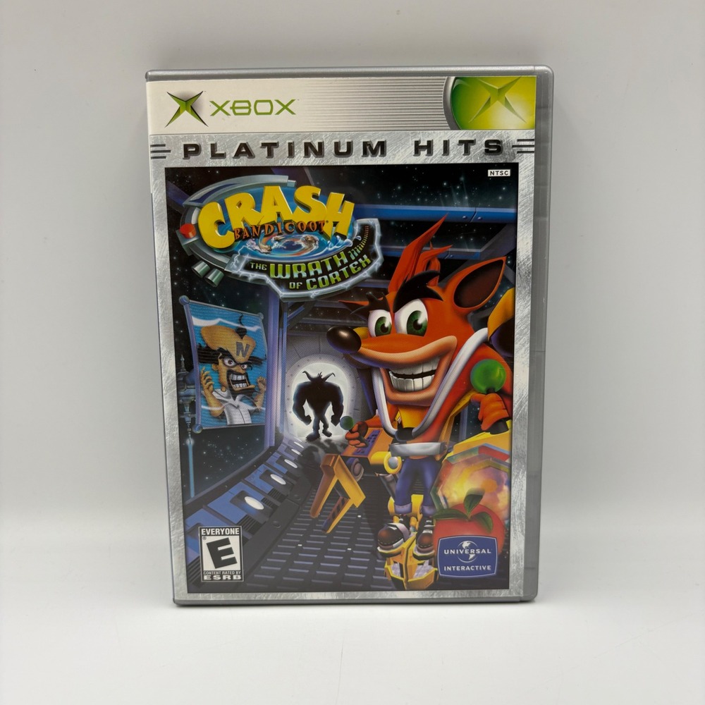 Microsoft Crash Bandicoot The Wrath of Cortex Xbox Silver Good Platinum
